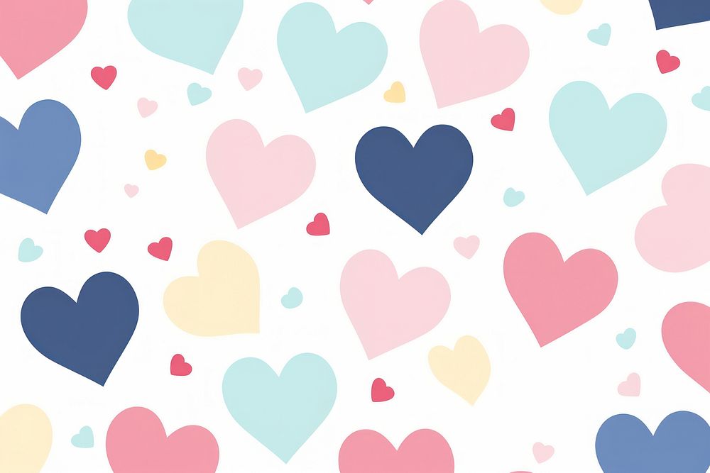 Heart backgrounds pattern variation. AI generated Image by rawpixel.