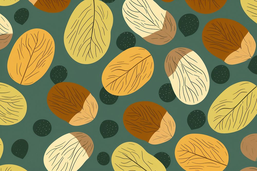 Oak acorn backgrounds pattern plant. AI generated Image by rawpixel.