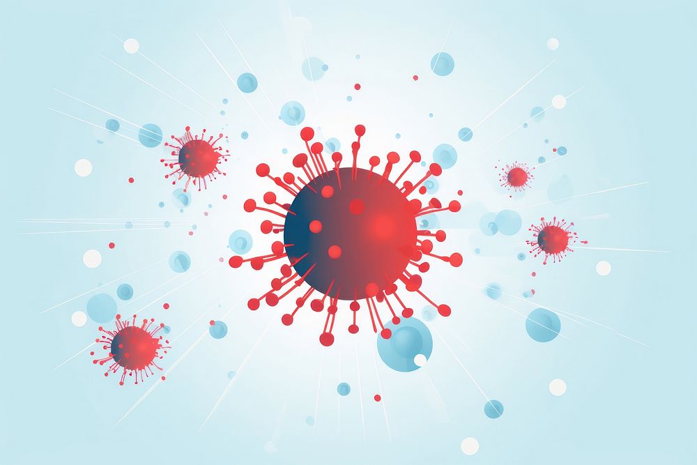 Virus microbiology fireworks research. AI generated Image by rawpixel.