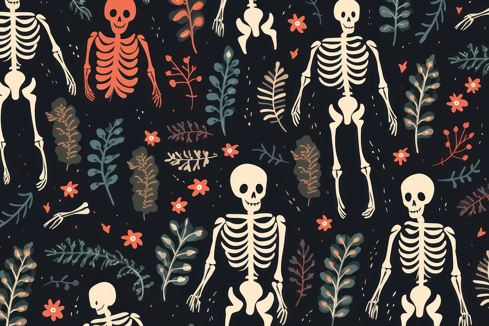 Bone pattern representation backgrounds. AI generated Image by rawpixel.