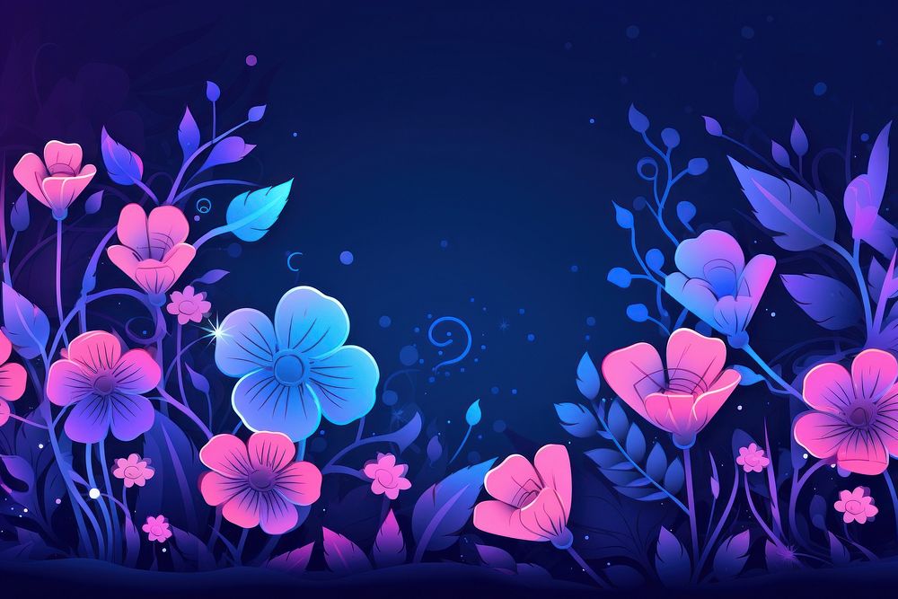 Floral pattern backgrounds purple. AI generated Image by rawpixel.