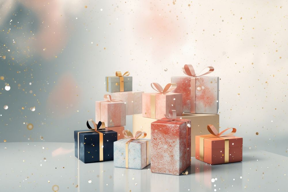 Glitter present gift box. AI generated Image by rawpixel.