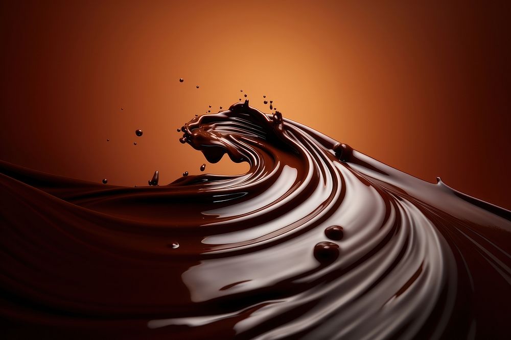 Chocolate dessert wave refreshment. AI generated Image by rawpixel.