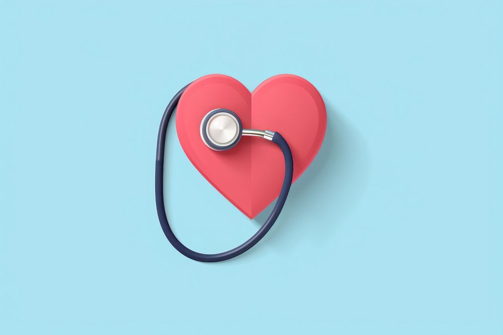 A stethoscope heart nursing circle. AI generated Image by rawpixel.