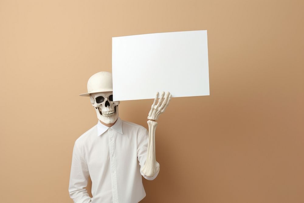 Skeleton portrait adult human. AI generated Image by rawpixel.