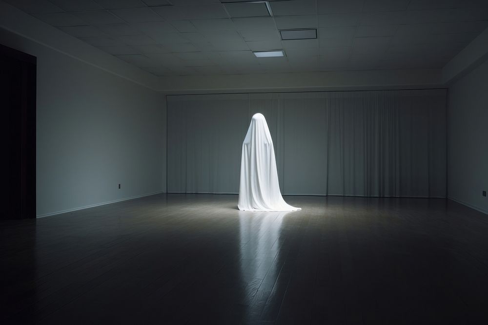 A white ghost lighting architecture illuminated. AI generated Image by rawpixel.