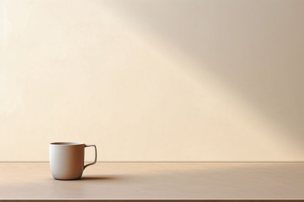 White tabletop coffee drink cup. AI generated Image by rawpixel.