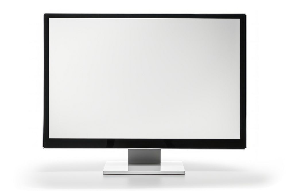 Monitor computer television screen white background. AI generated Image by rawpixel.