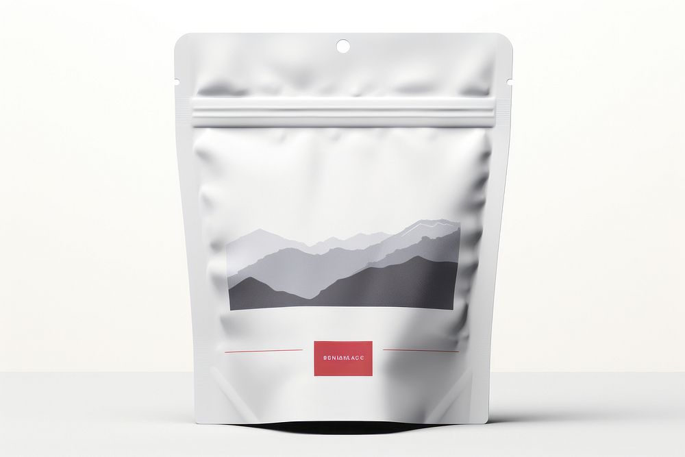 Espresso pouch coffee mountain white background teabag. AI generated Image by rawpixel.