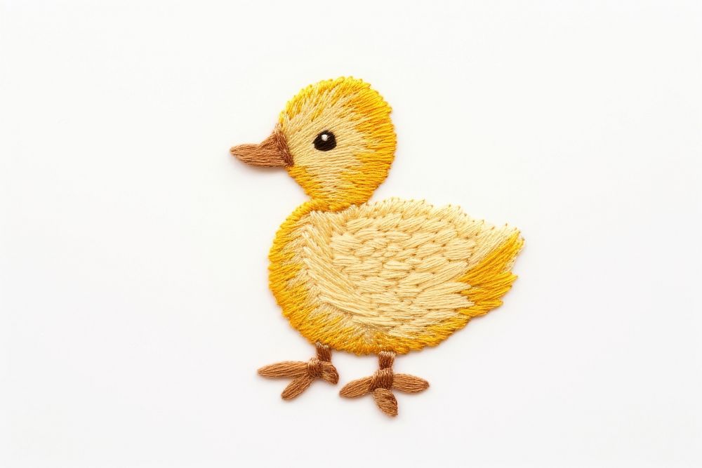 Duck toy embroidery pattern animal bird. AI generated Image by rawpixel.