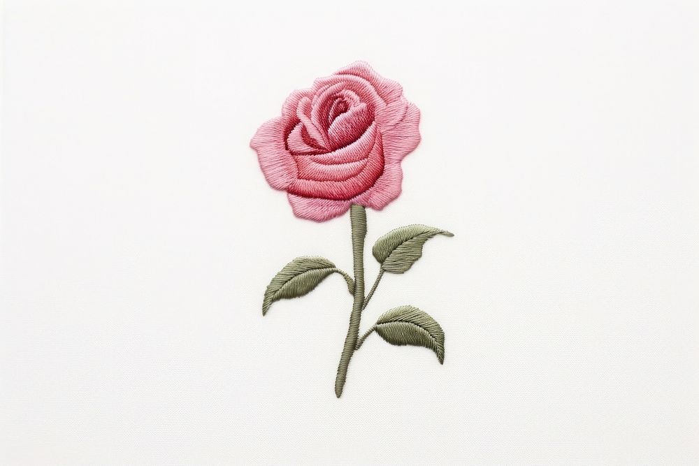 Rose pattern embroidery flower. AI generated Image by rawpixel.