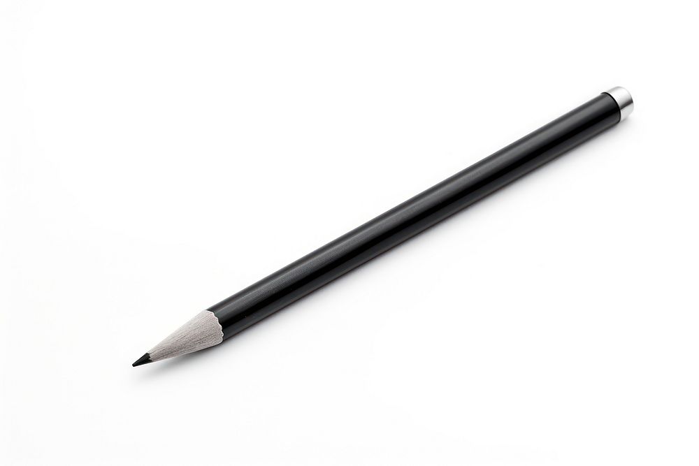 Long pencil black white background writing rubber. AI generated Image by rawpixel.