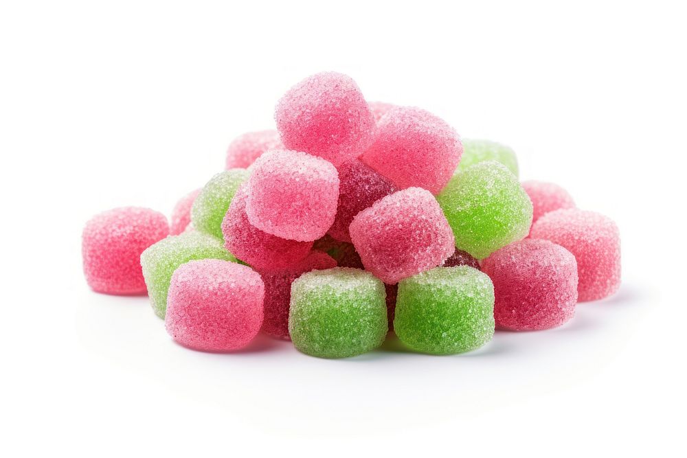 Sugar coated jellyy short style confectionery candy sugar. AI generated Image by rawpixel.