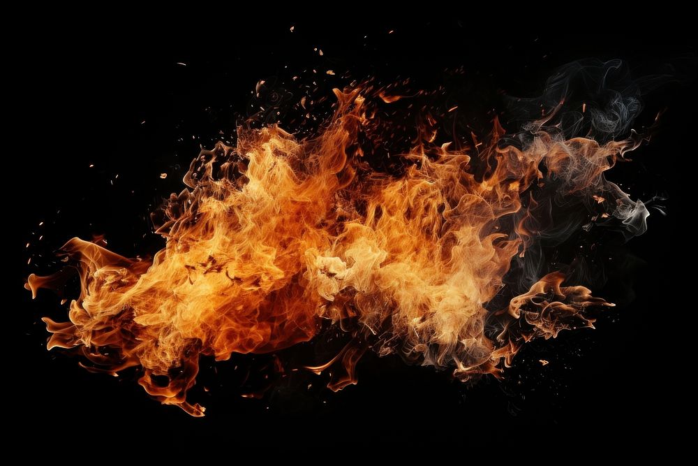 A spark fire backgrounds bonfire destruction. AI generated Image by rawpixel.