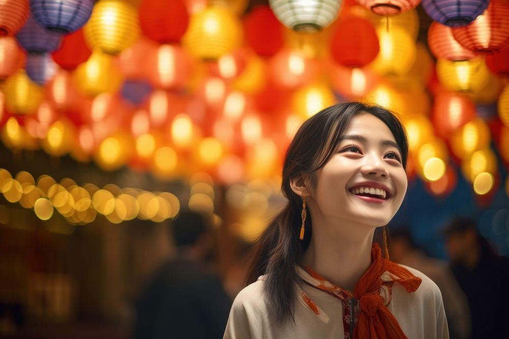 A Taiwanese woman celebration festival portrait. 