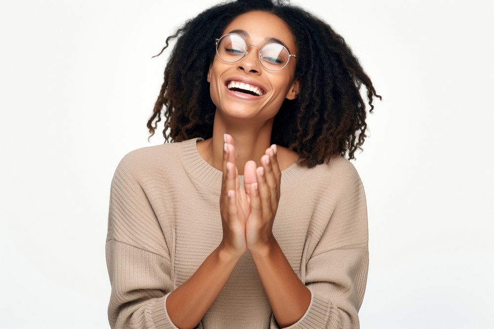 African american woman laughing smiling smile. AI generated Image by rawpixel.