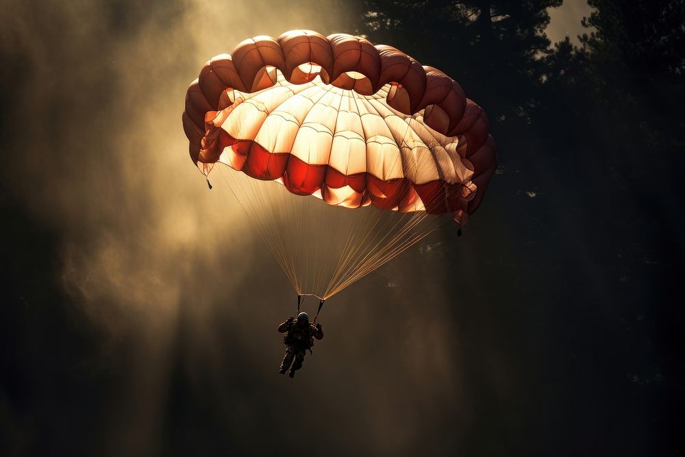 Latino parachute recreation adventure. AI generated Image by rawpixel.