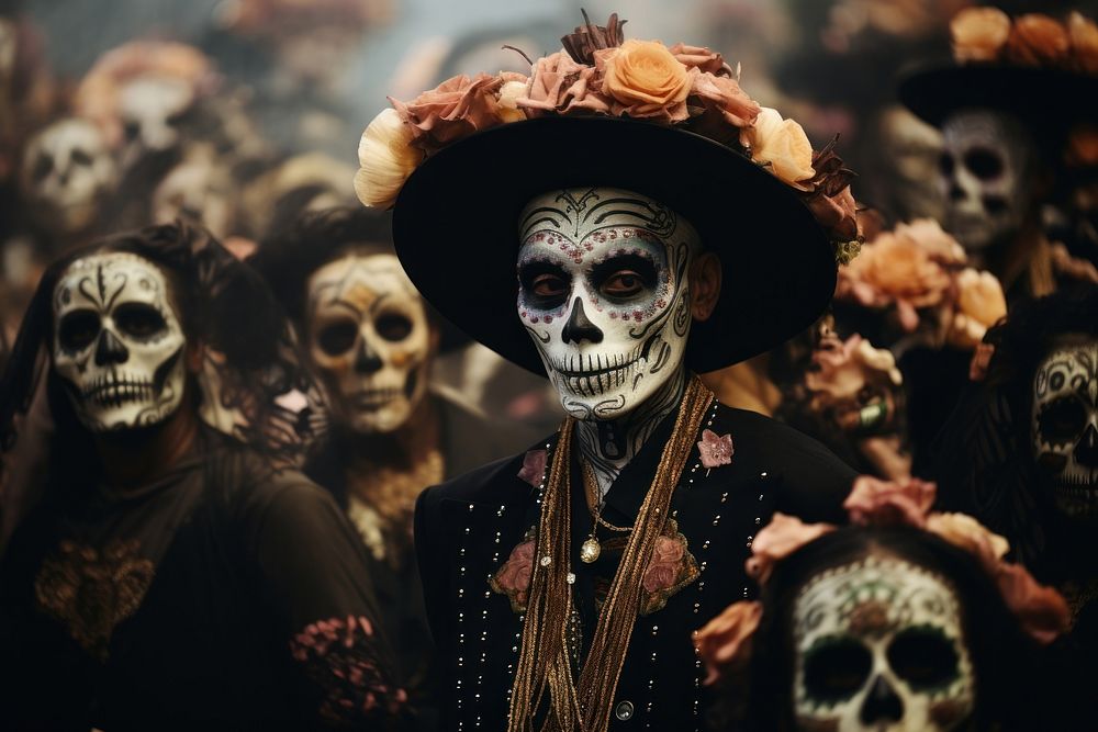 Mexican People halloween festival adult. AI generated Image by rawpixel.
