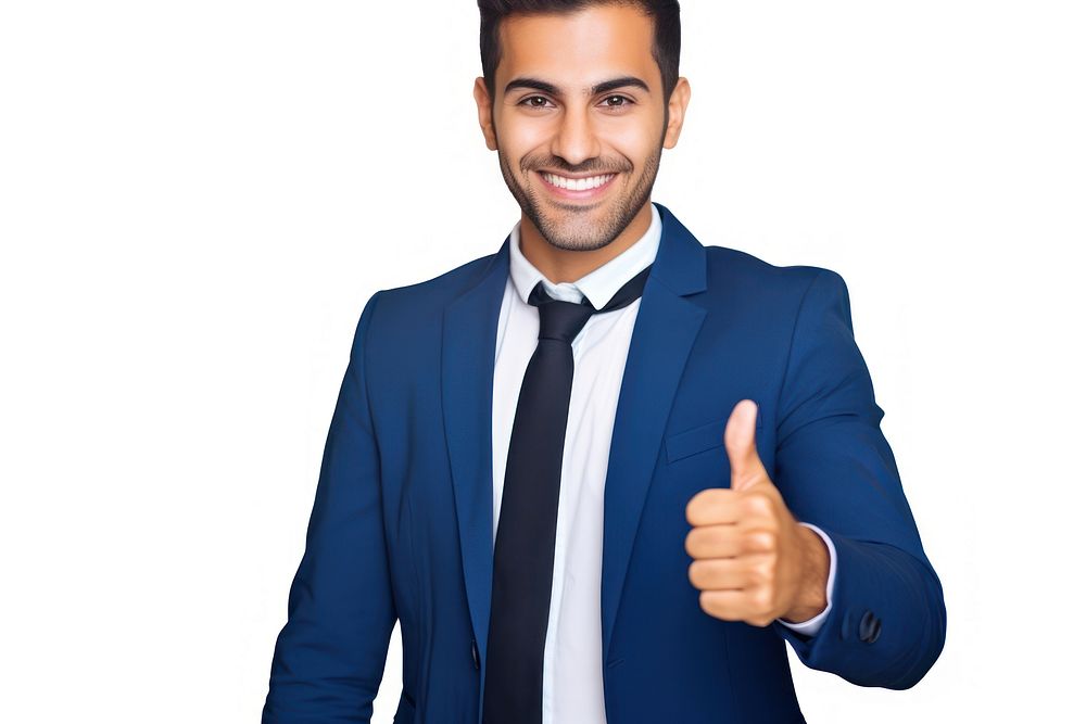 Young hispanic man wearing business jacket finger adult hand. AI generated Image by rawpixel.