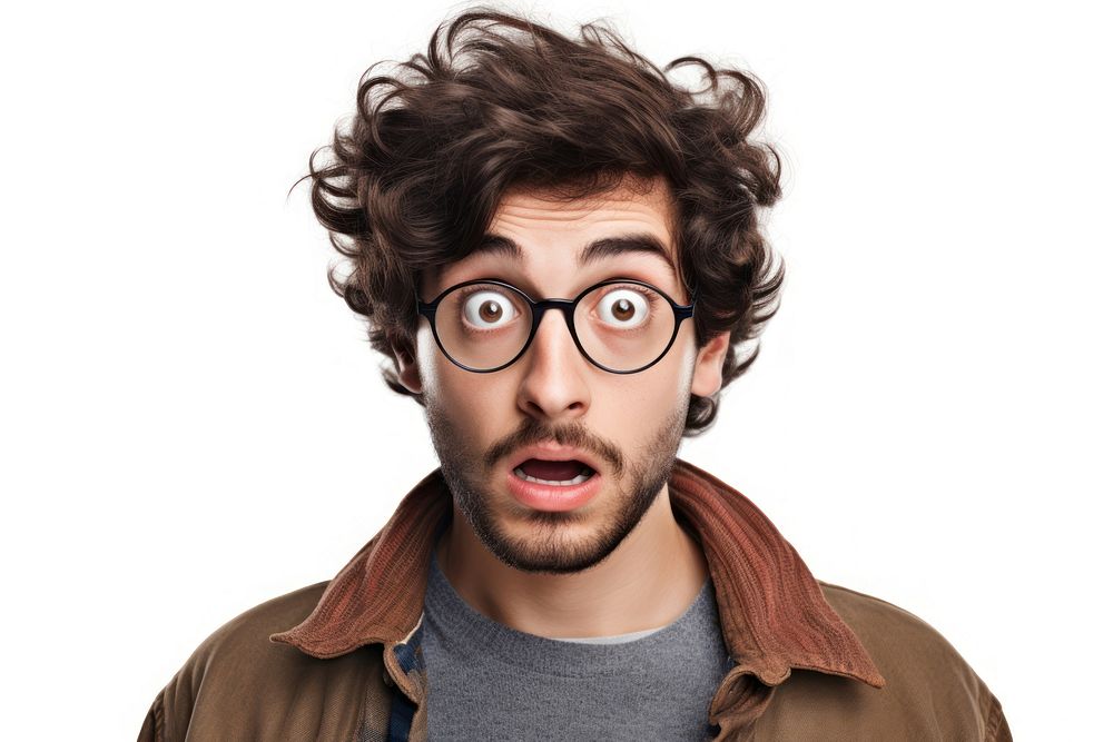 Young man dressed in casual clothes portrait glasses adult. AI generated Image by rawpixel.