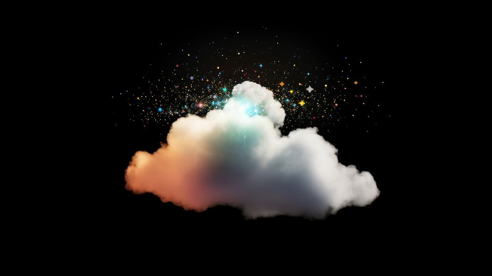 Small white cloud sky astronomy nature. AI generated Image by rawpixel.