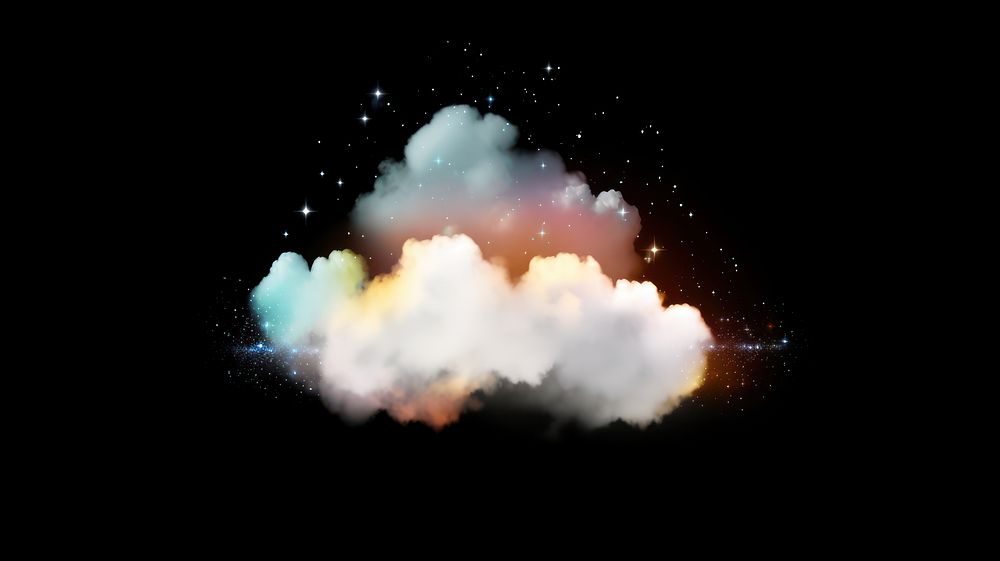 Small white cloud sky astronomy outdoors. AI generated Image by rawpixel.