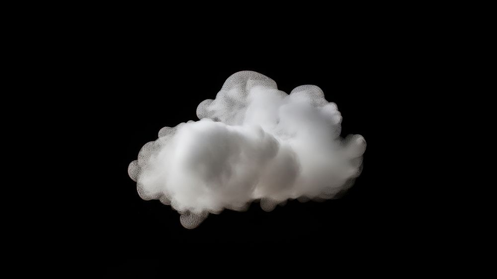 Small white cloud fog sky nature black background. AI generated Image by rawpixel.