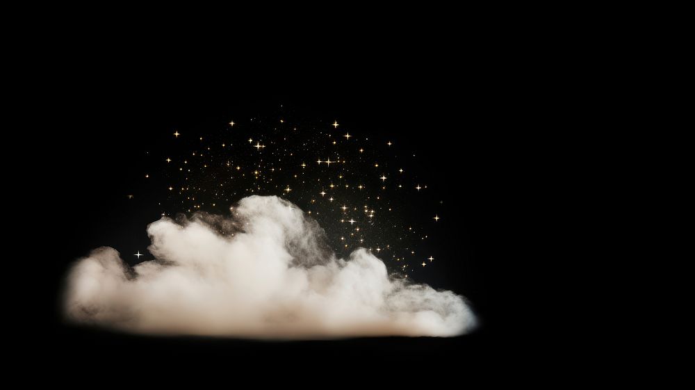 Small white cloud fog fireworks astronomy outdoors. AI generated Image by rawpixel.