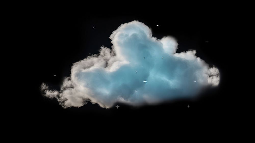Small pastel blue cloud fog astronomy sky nature. AI generated Image by rawpixel.