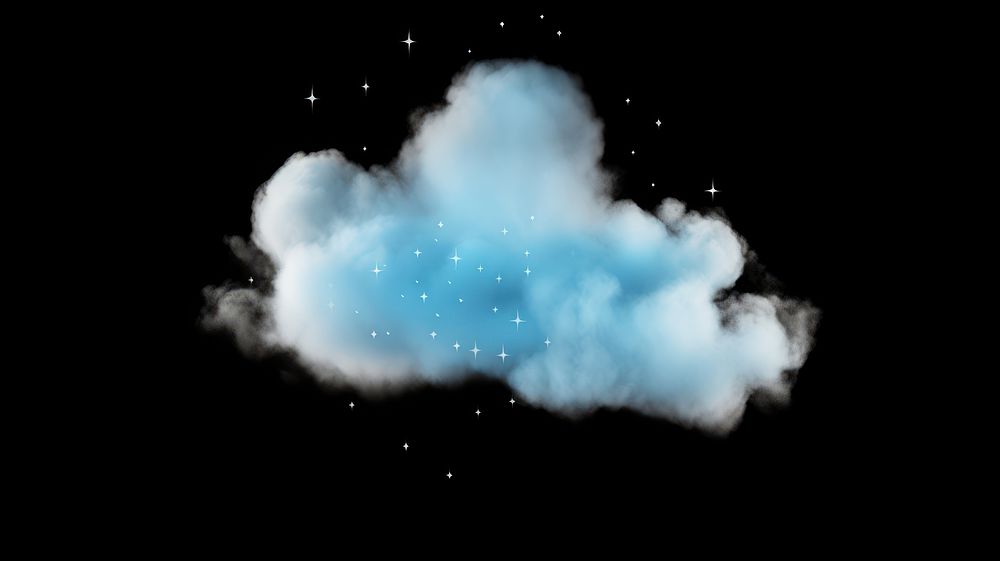 Small pastel blue cloud fog astronomy galaxy nature. AI generated Image by rawpixel.