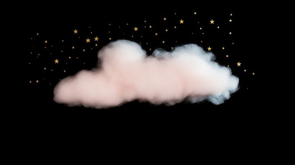 Small pastel pink cloud fog astronomy star sky. AI generated Image by rawpixel.