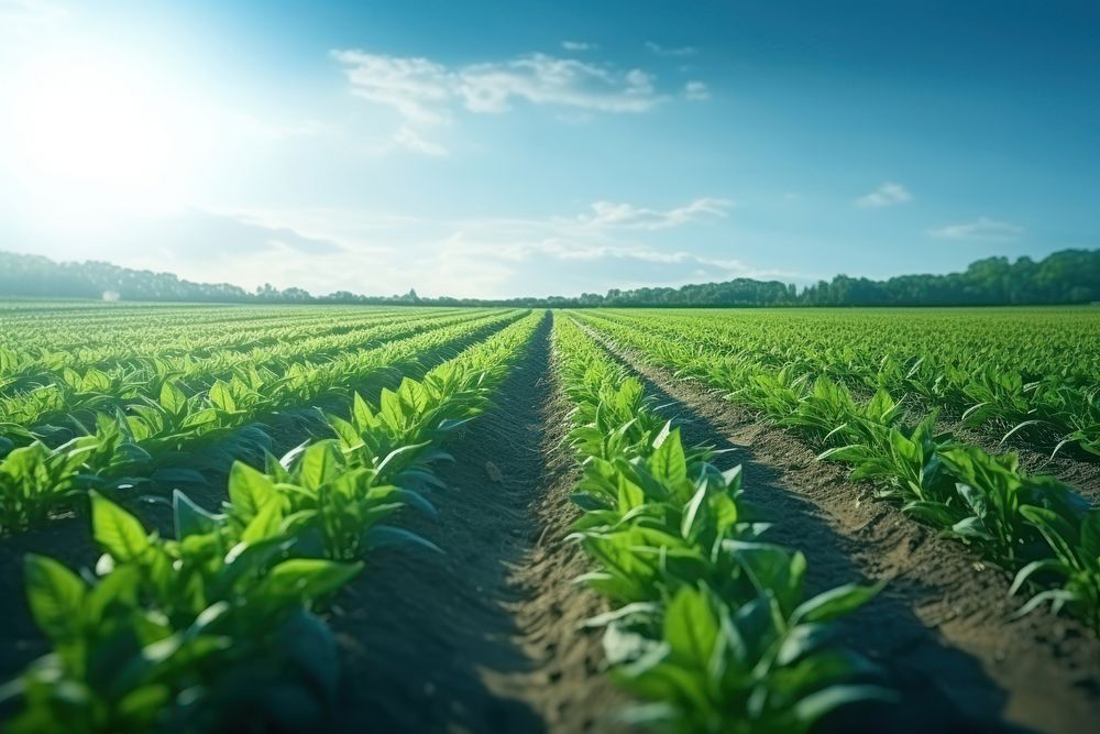 Agriculture outdoors horizon nature. AI generated Image by rawpixel.