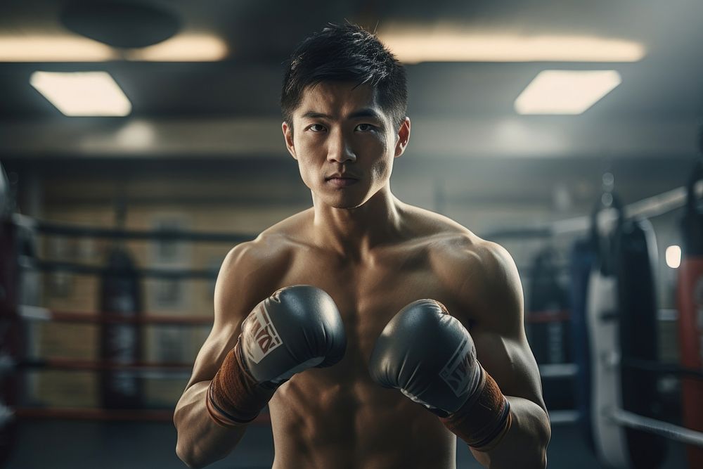 Working punch punching sports boxing. AI generated Image by rawpixel.