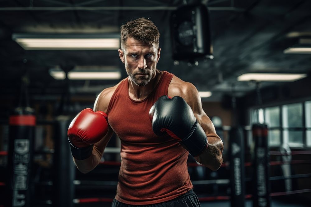 Working punch punching sports boxing. AI generated Image by rawpixel.