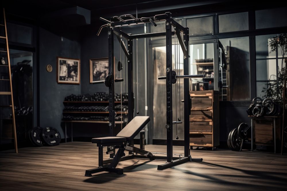 Show room quipment gym sports bodybuilding. AI generated Image by rawpixel.