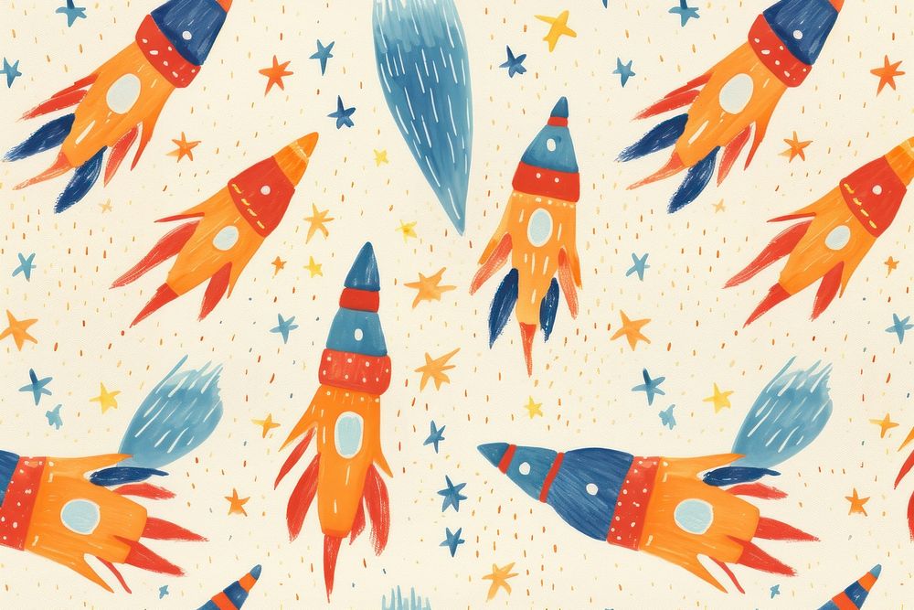 Rocket pattern backgrounds creativity missile. AI generated Image by rawpixel.