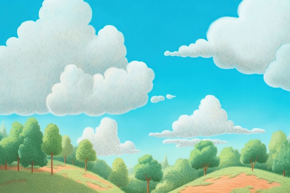 A cloud sky landscape outdoors nature. AI generated Image by rawpixel.
