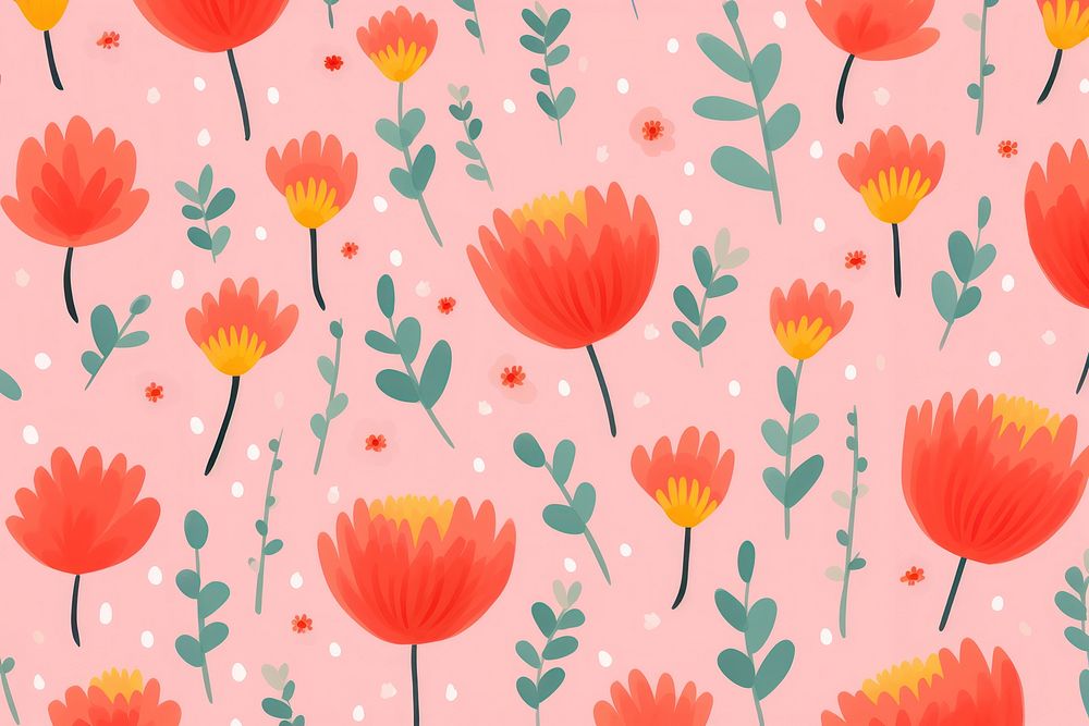 Flower pattern backgrounds petal plant. AI generated Image by rawpixel.