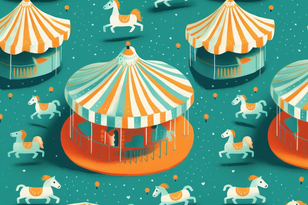 Carousel pattern carousel representation backgrounds. AI generated Image by rawpixel.