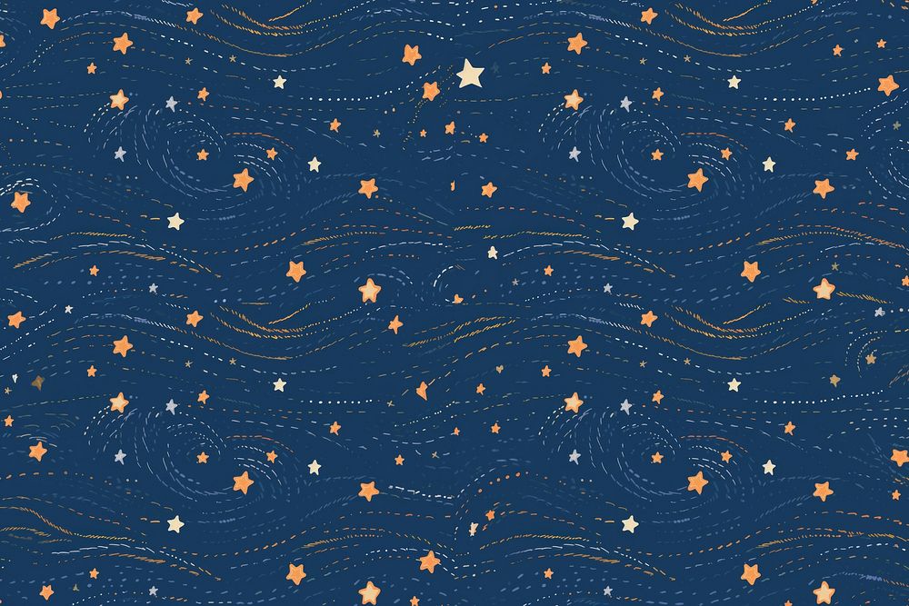 Moon and stars pattern texture | Free Photo Illustration - rawpixel