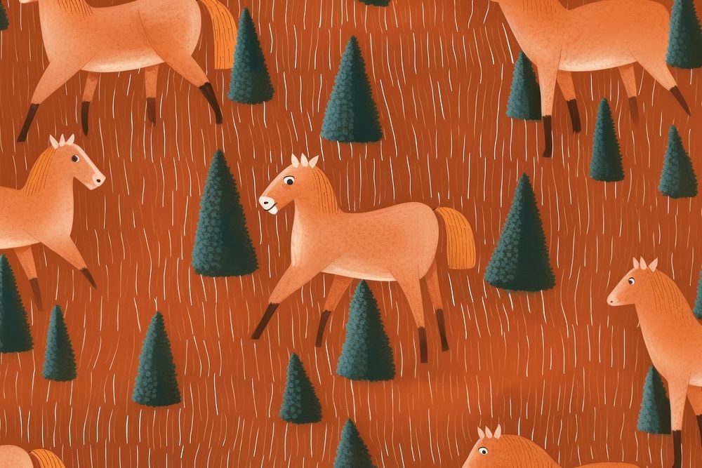Brown horse pattern animal mammal representation. AI generated Image by rawpixel.