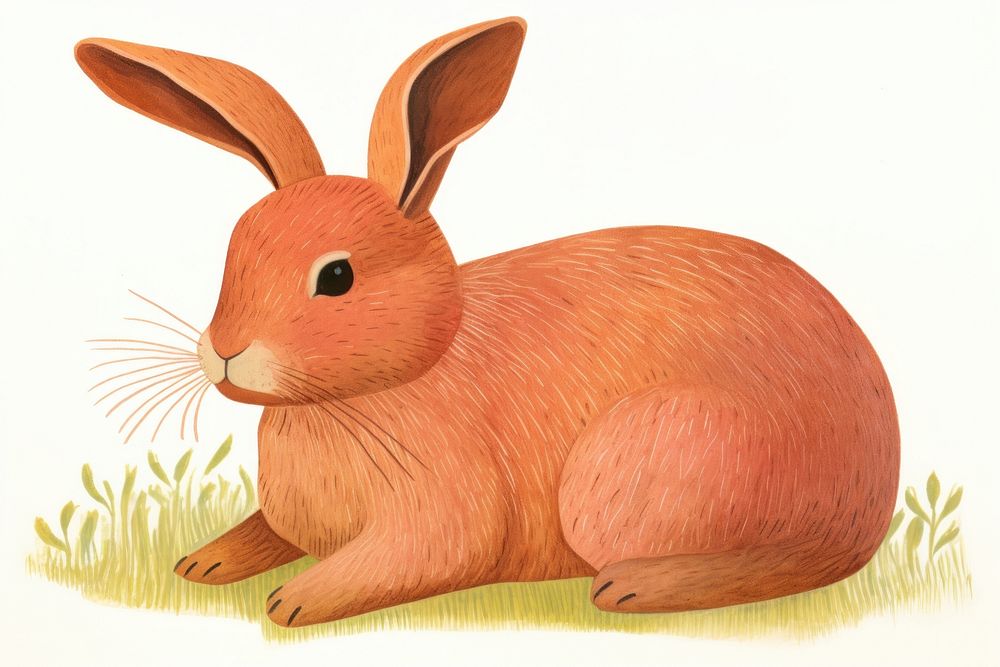 A rabbit rodent animal mammal. AI generated Image by rawpixel.