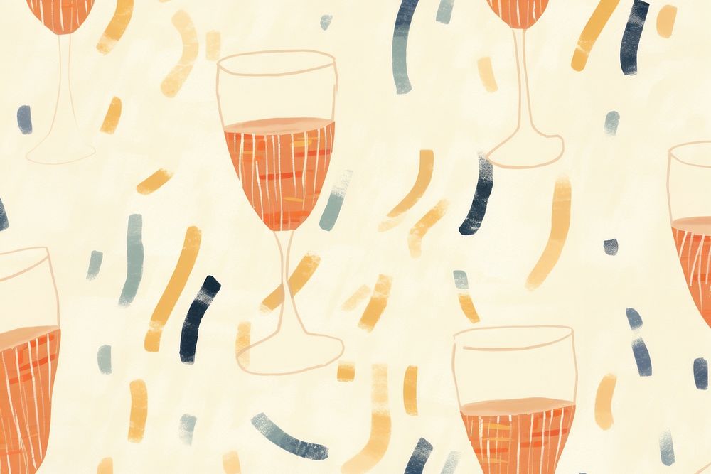 Champagne glass pattern refreshment backgrounds confetti. AI generated Image by rawpixel.