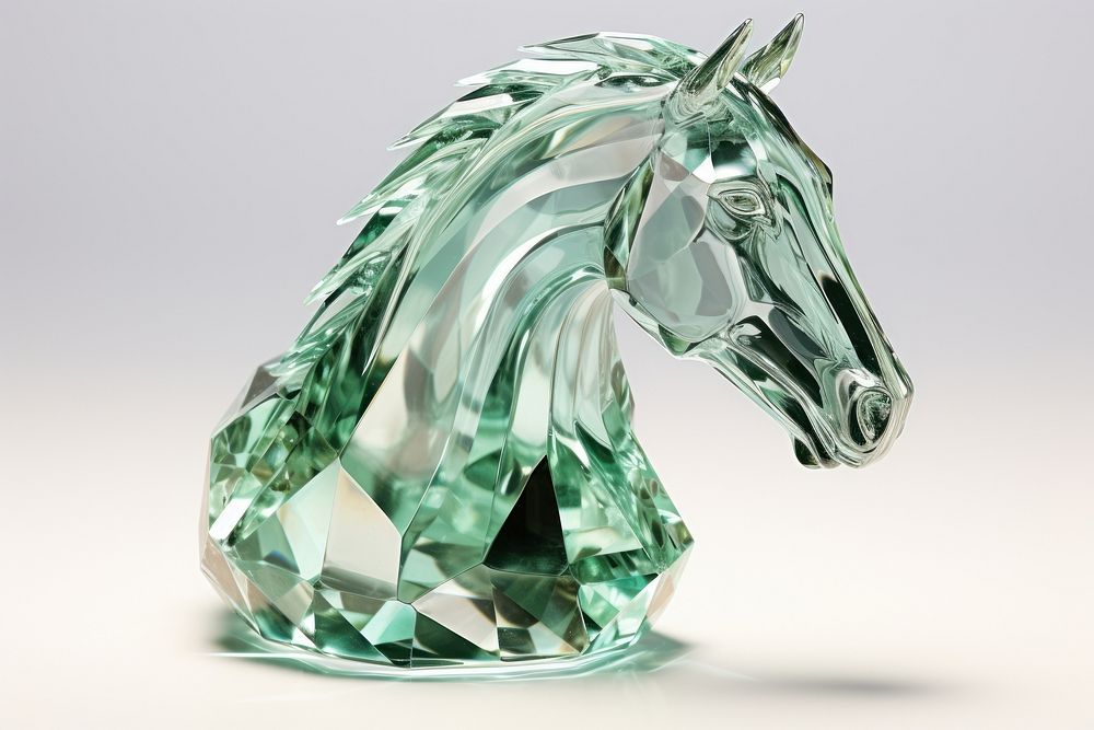 Horse head gemstone jewelry crystal. AI generated Image by rawpixel.
