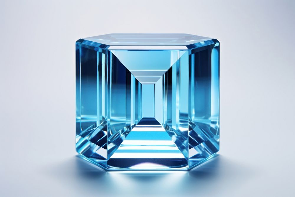 Square gemstone crystal jewelry. AI generated Image by rawpixel.