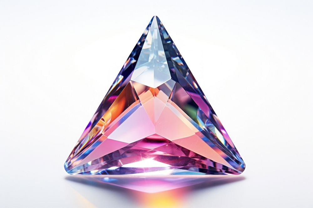 Triangular gemstone crystal jewelry. AI generated Image by rawpixel.