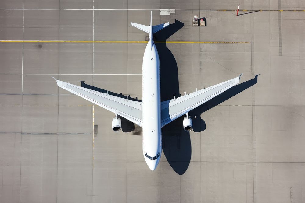Plane airplane aircraft airliner. AI generated Image by rawpixel.