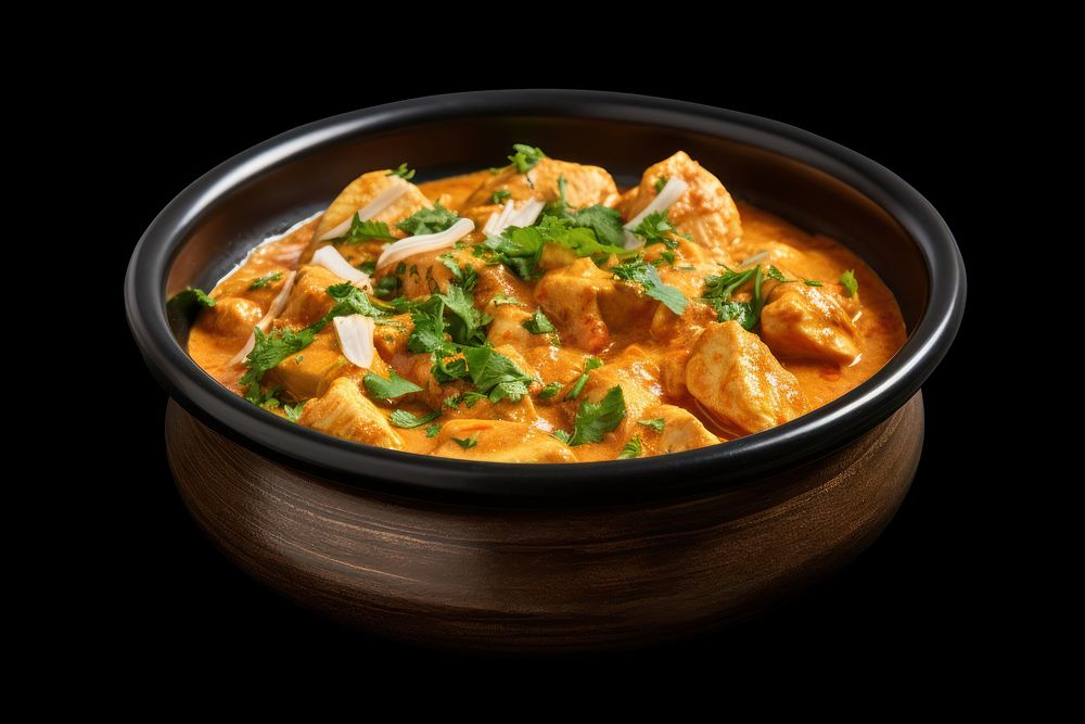 Indian butter chicken curry food meat dish. AI generated Image by rawpixel.