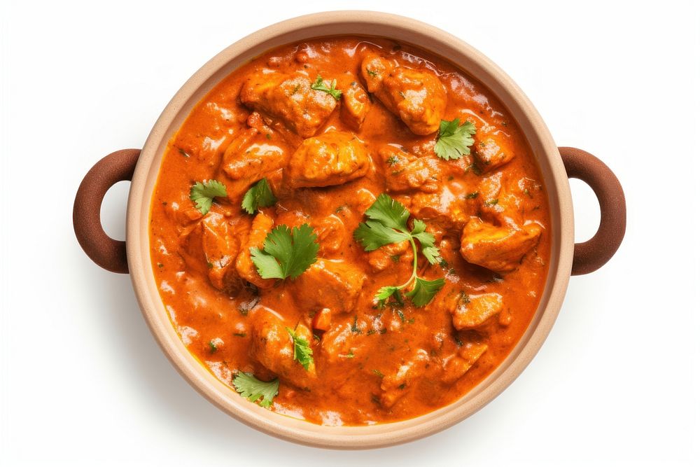 Indian butter chicken curry dish food meat. AI generated Image by rawpixel.