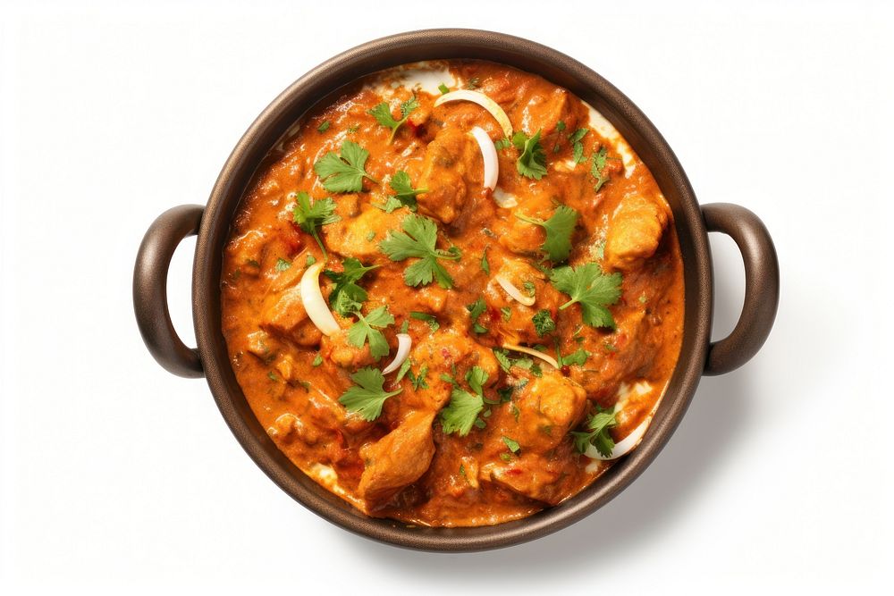 Indian butter chicken curry dish food meat. AI generated Image by rawpixel.